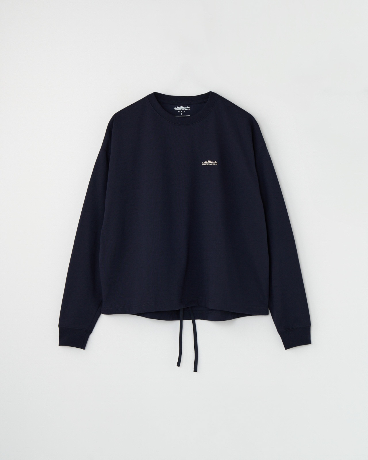 [L's]裾ギャザー ロングスリーブTシャツ T/C JERSEY