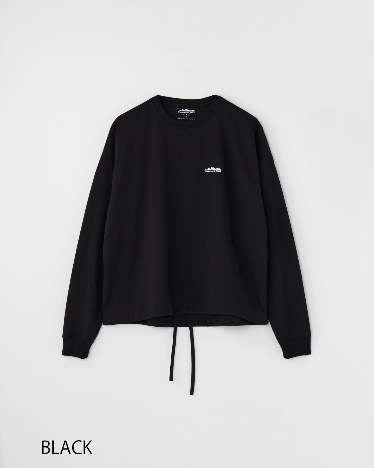 [L's]裾ギャザー ロングスリーブTシャツ T/C JERSEY