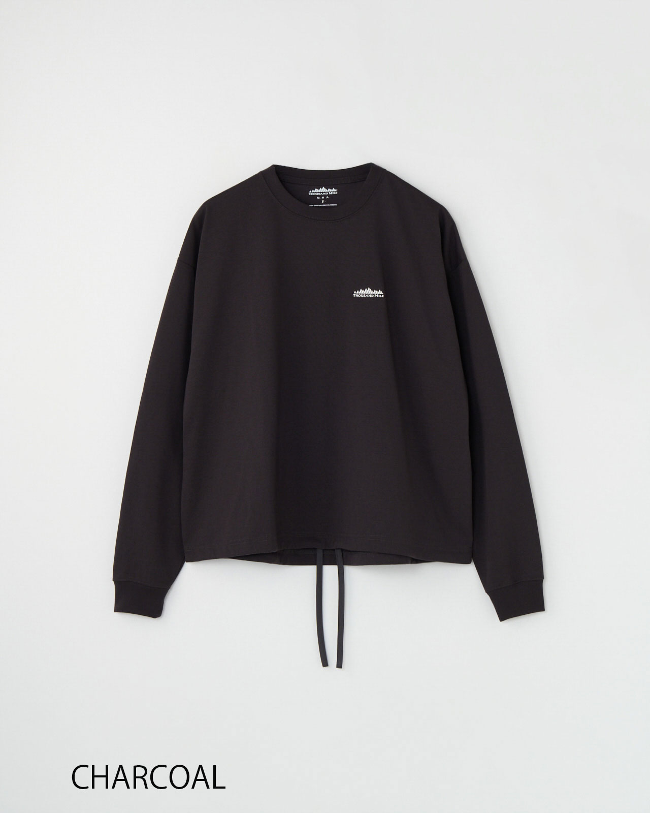[L's]裾ギャザー ロングスリーブTシャツ T/C JERSEY