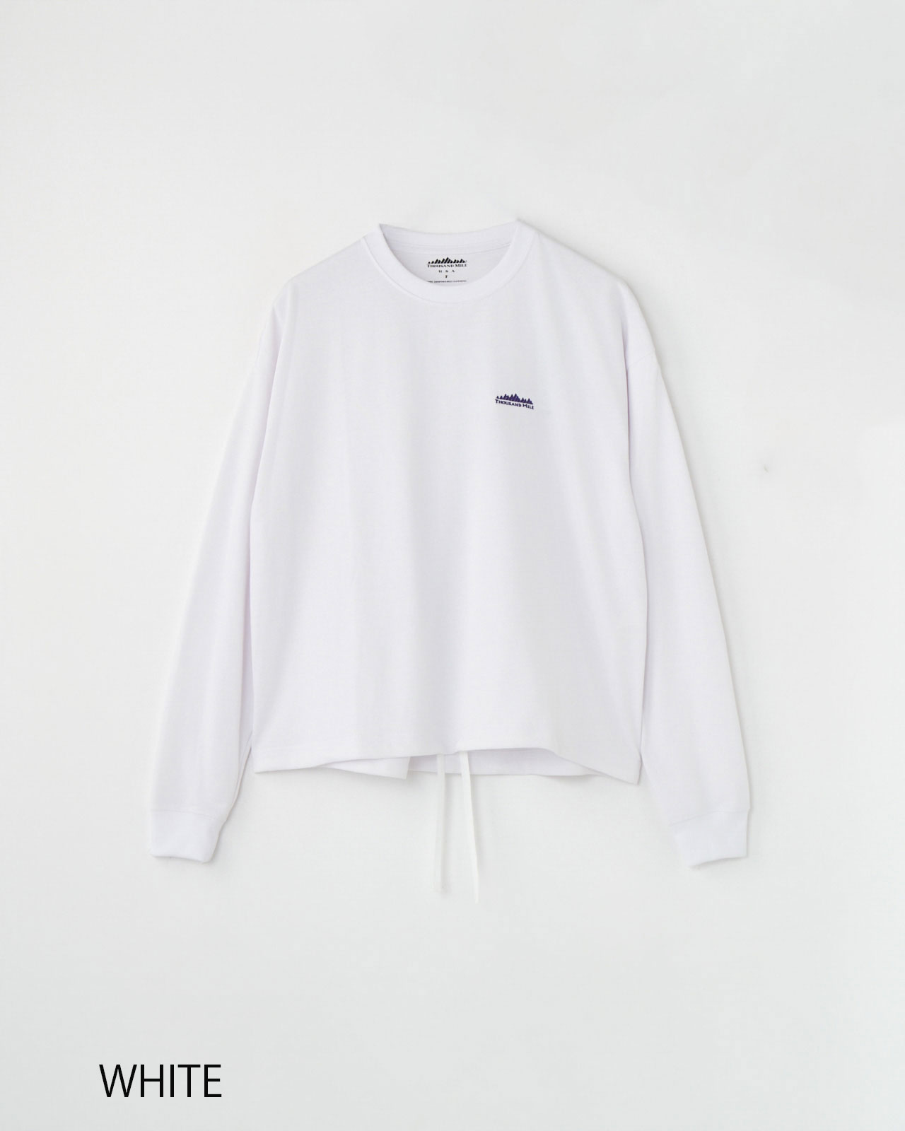 [L's]裾ギャザー ロングスリーブTシャツ T/C JERSEY