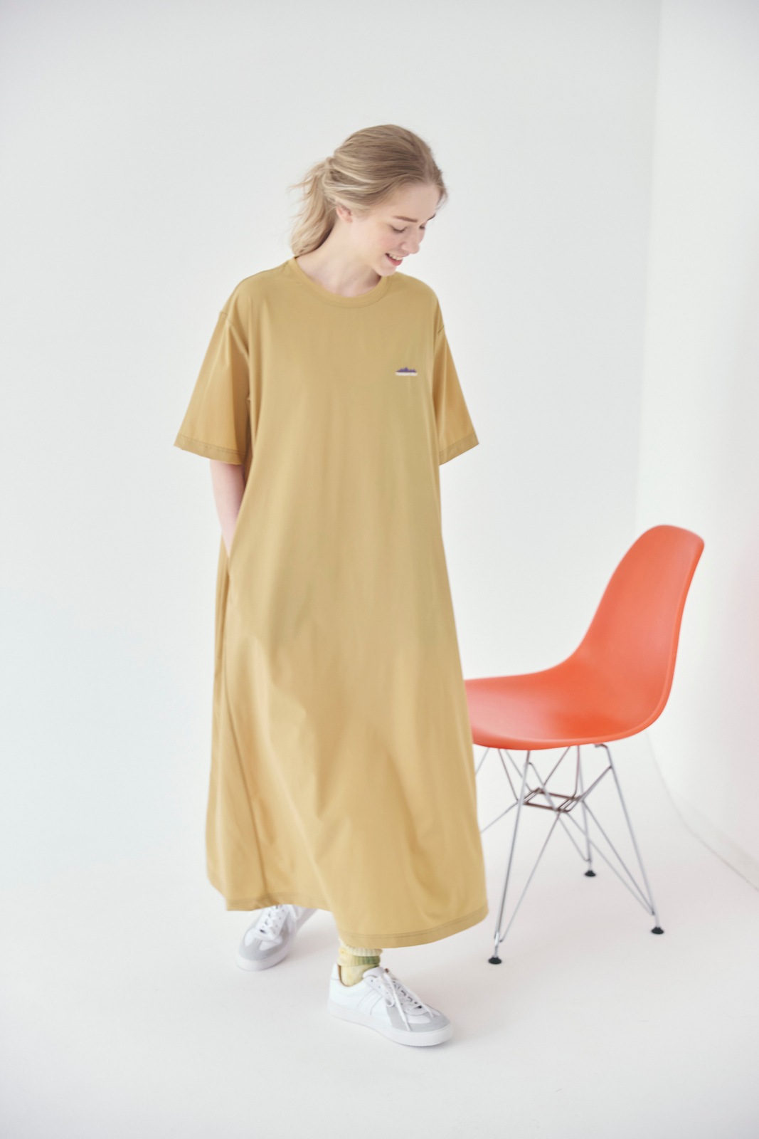 【L's】SHORT SLEEVE OP NYLON・POLYURETHANE/ショートスリーブ　ワンピース　ナイロン・ポリウレタン