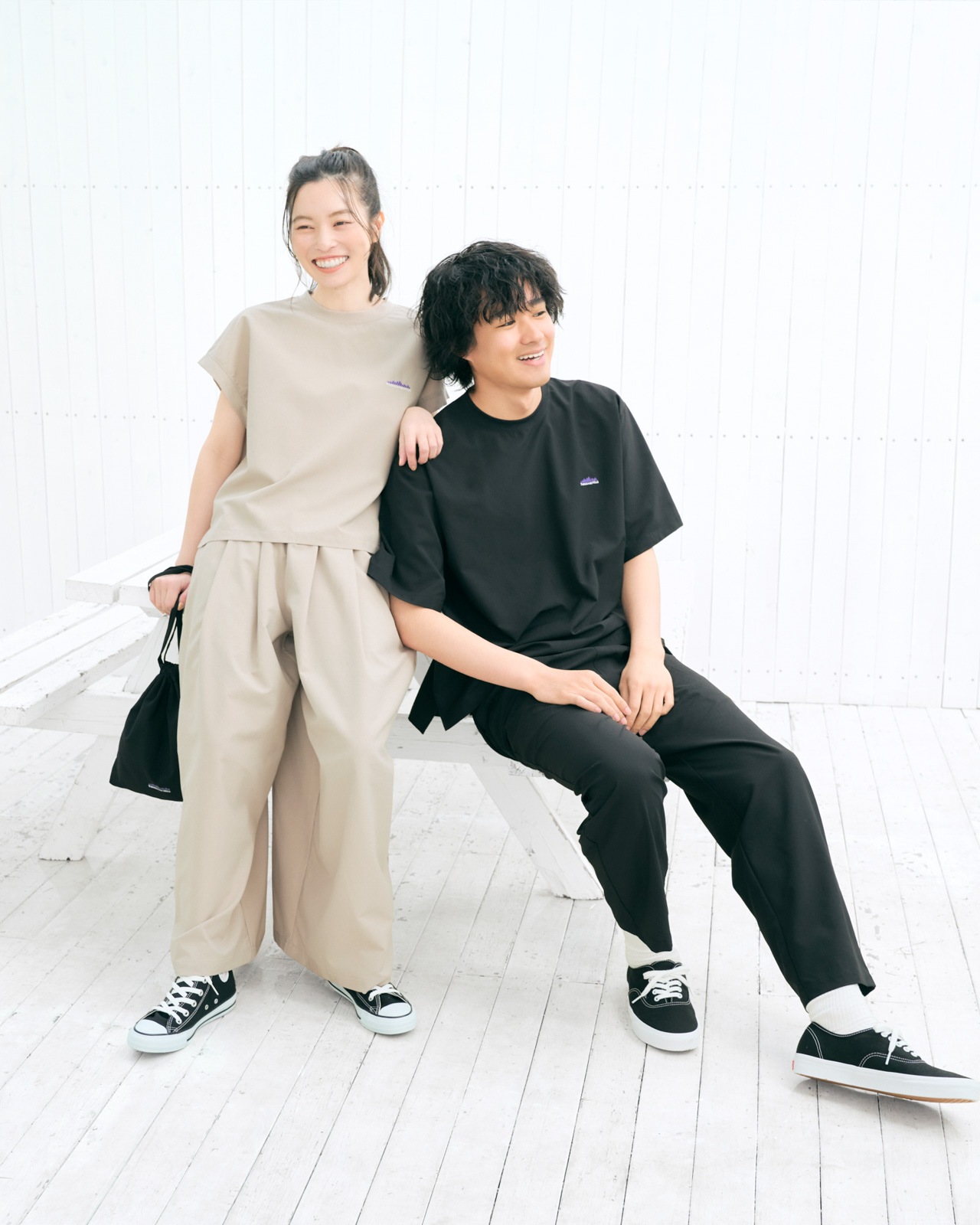 L's]FRENCH SLEEVE SHIRT & LONG PANTS SET HIGH AIR PERMEABILITY