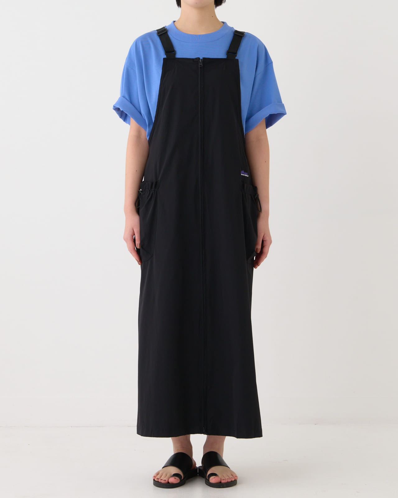 L's】FRONT ZIP SALOPETTE OP NYLON・POLYURETHANE/フロント