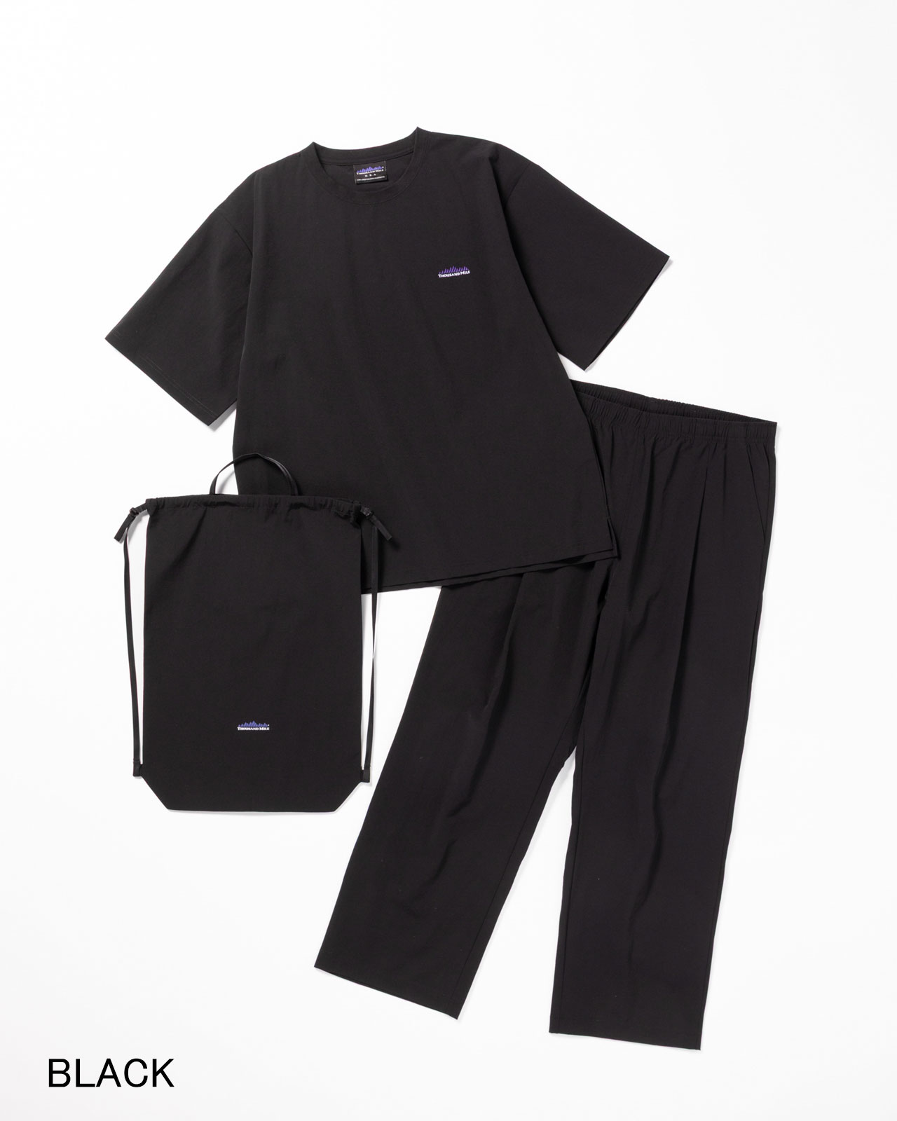 [M's]SHORT SLEEVE T-SHIRT & LONG PANTS SET NY/PU/ショートスリーブTシャツ&ロングパンツセット
