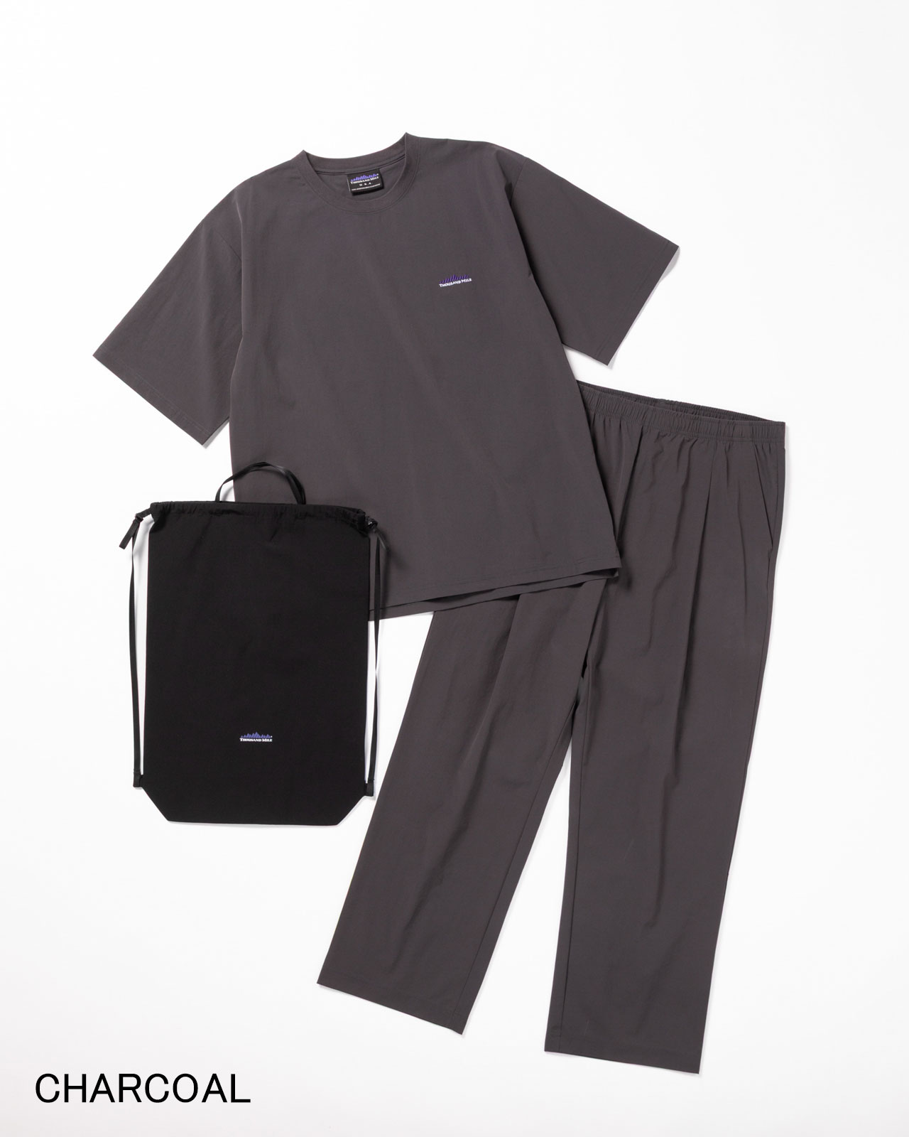 [M's]SHORT SLEEVE T-SHIRT & LONG PANTS SET NY/PU/ショートスリーブTシャツ&ロングパンツセット