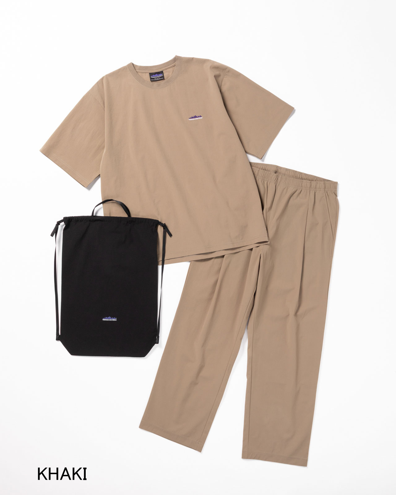 [M's]SHORT SLEEVE T-SHIRT & LONG PANTS SET NY/PU/ショートスリーブTシャツ&ロングパンツセット