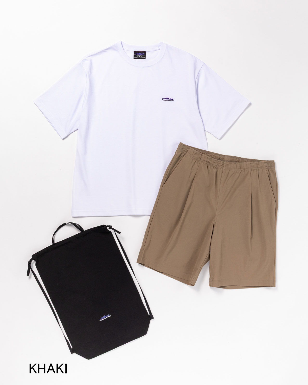 M's]SHORT SLEEVE T-SHIRT & SHORT PANTS SET T/C JERSEY + NY/PU