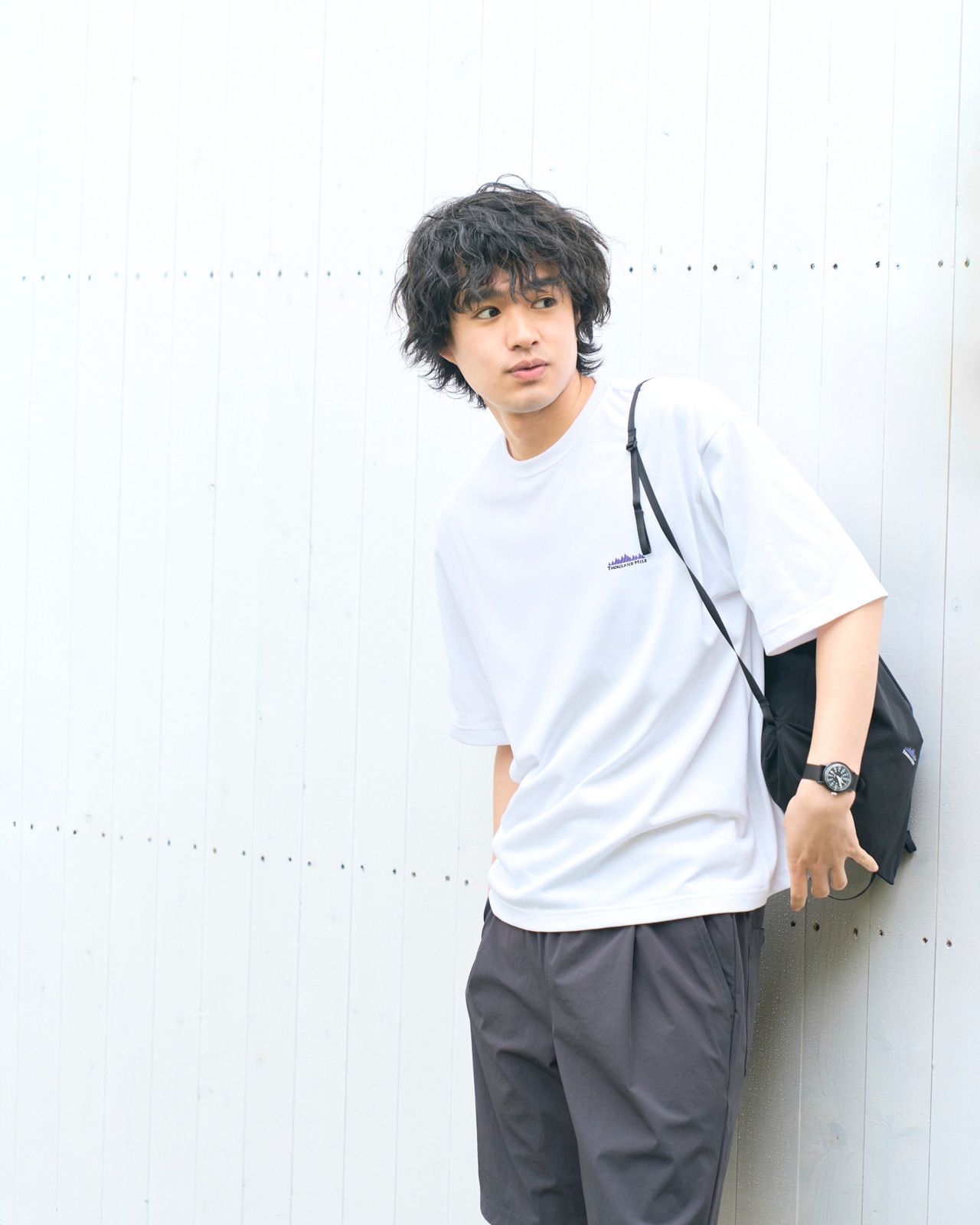 M's]SHORT SLEEVE T-SHIRT & SHORT PANTS SET T/C JERSEY + NY/PU
