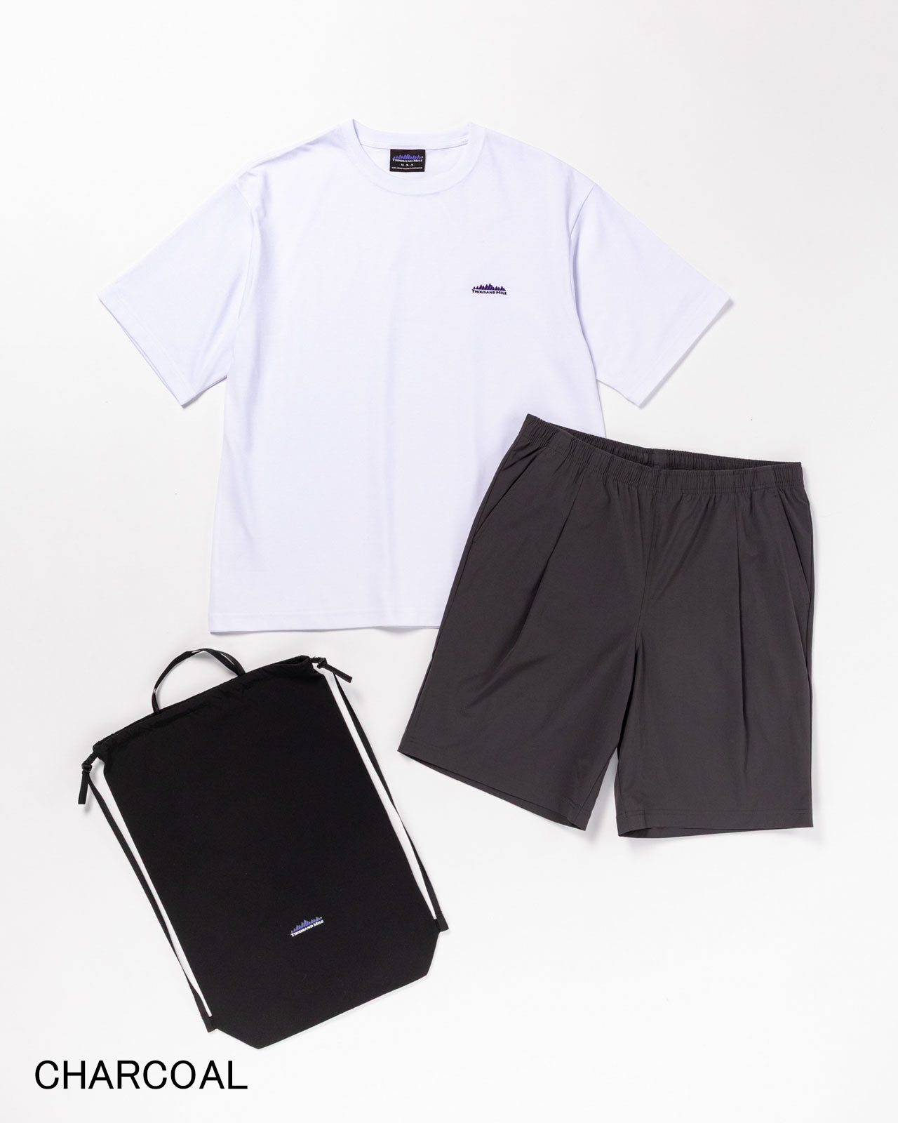 [M's]SHORT SLEEVE T-SHIRT & SHORT PANTS SET T/C JERSEY + NY/PU/ショートスリーブTシャツ&ショートパンツ セット