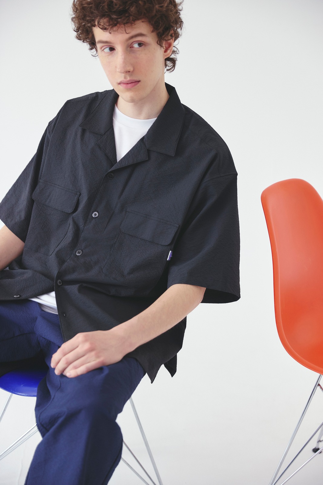 【M's】SHORT SLEEVE SHIRT SEERSUCKER/ショートスリーブシャツ　シアサッカー