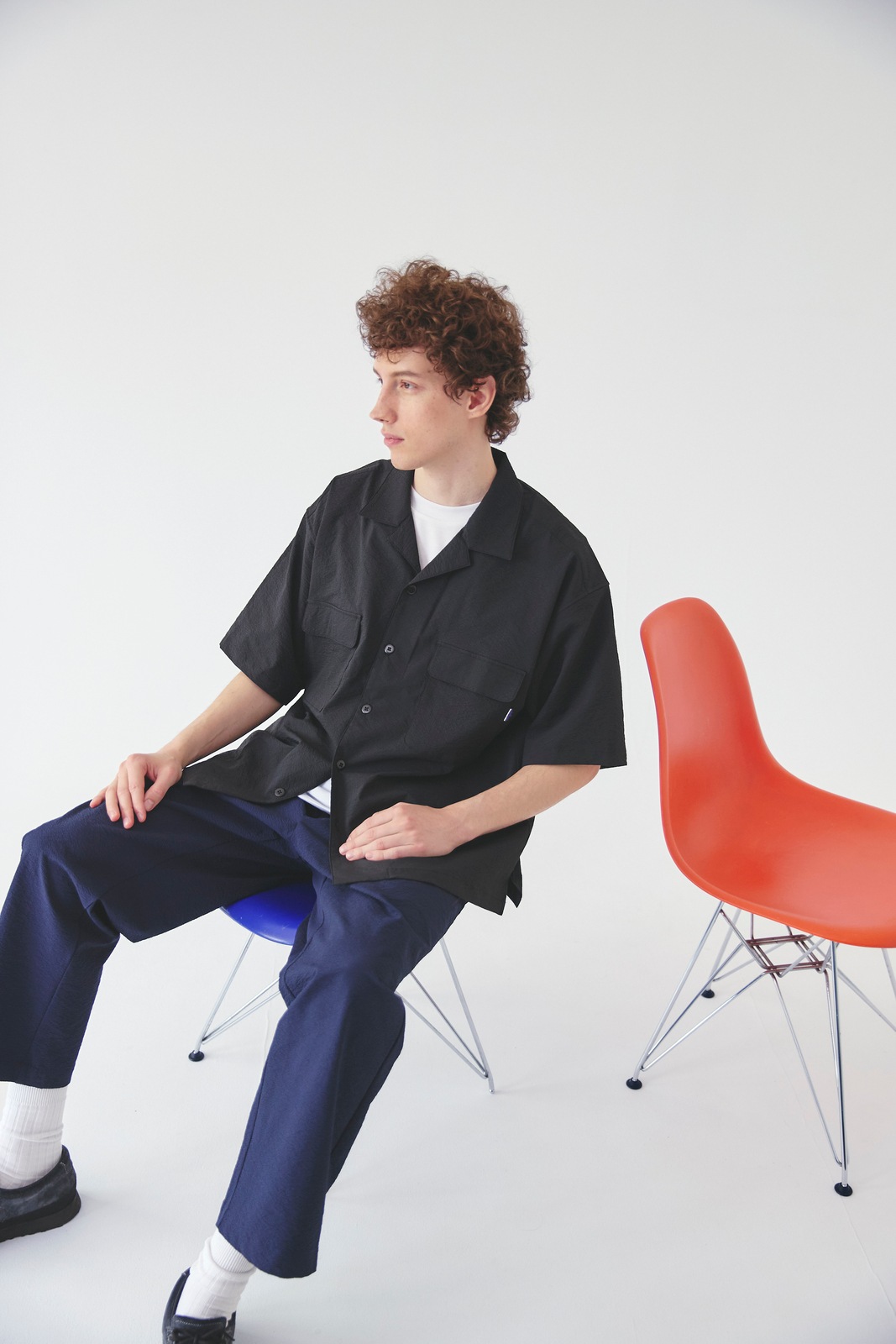 【M's】SHORT SLEEVE SHIRT SEERSUCKER/ショートスリーブシャツ　シアサッカー