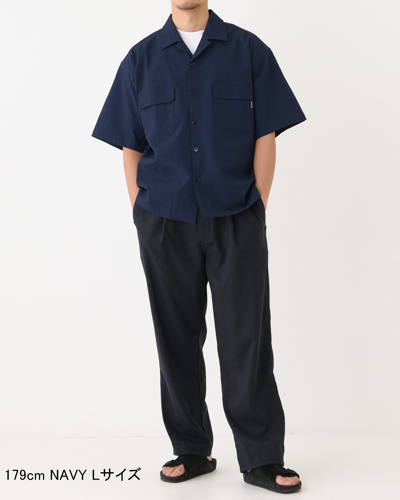 【M's】SHORT SLEEVE SHIRT SEERSUCKER/ショートスリーブシャツ　シアサッカー
