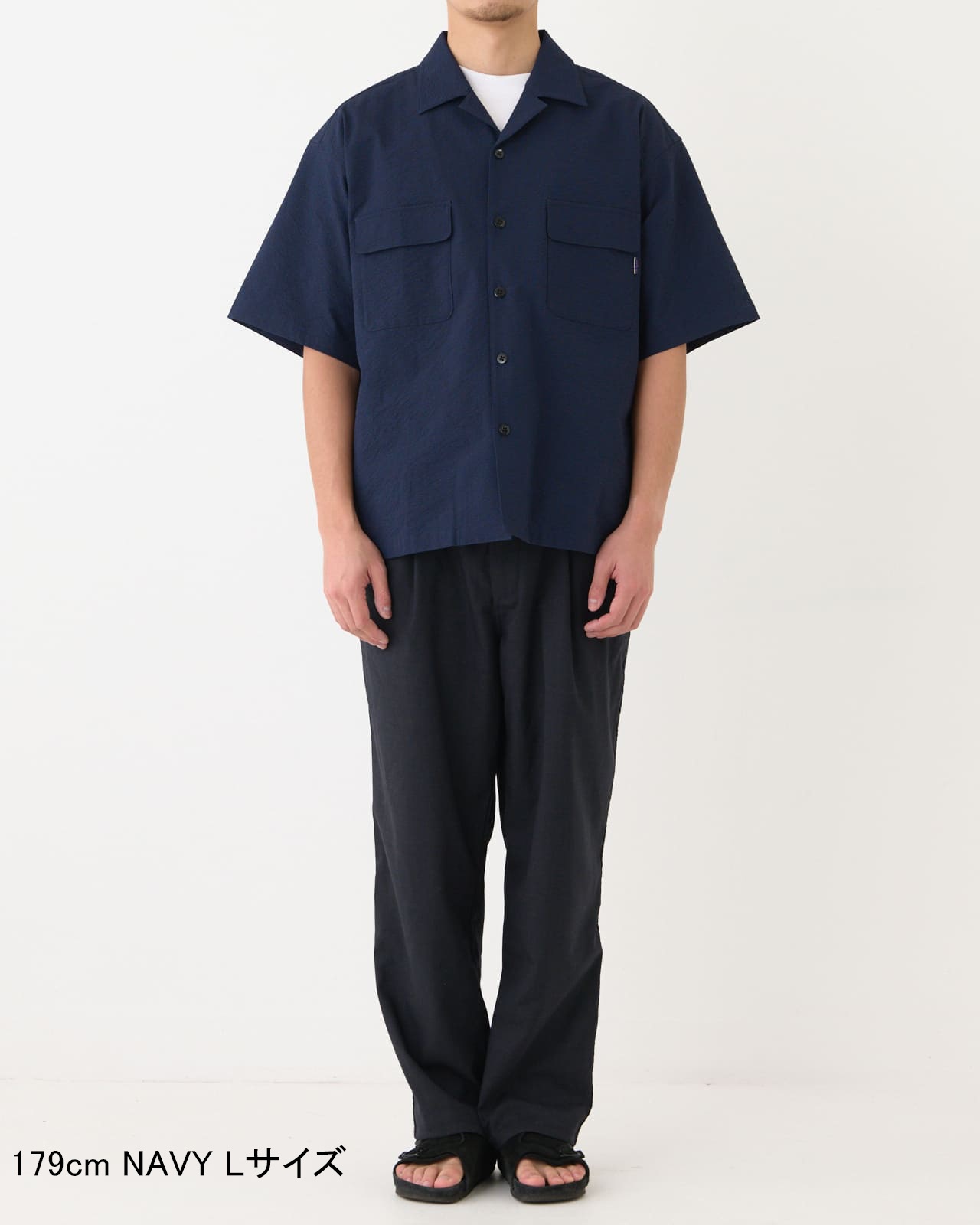 【M's】SHORT SLEEVE SHIRT SEERSUCKER/ショートスリーブシャツ　シアサッカー