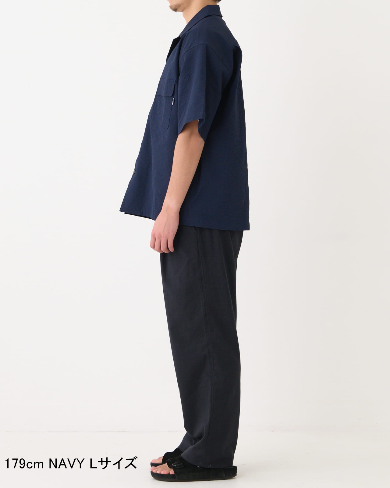 【M's】SHORT SLEEVE SHIRT SEERSUCKER/ショートスリーブシャツ　シアサッカー