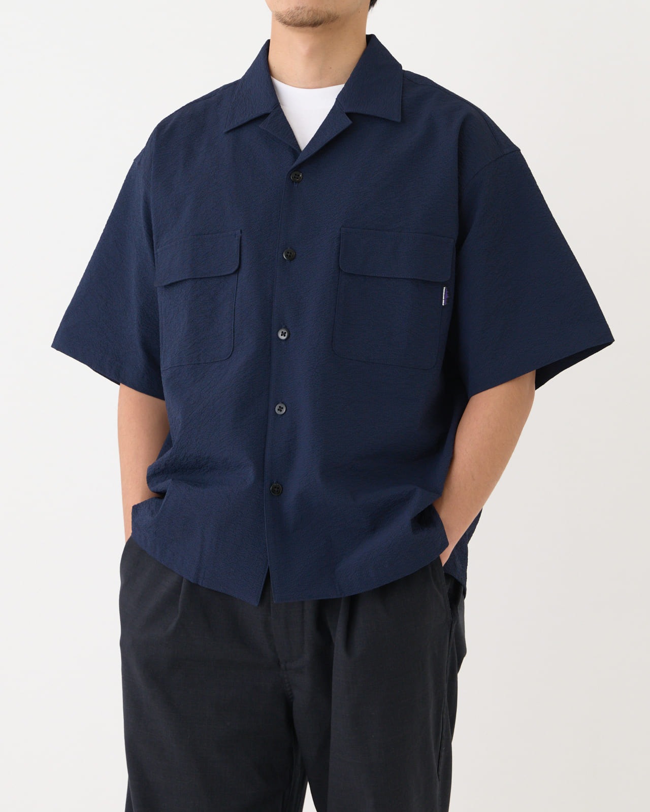【M's】SHORT SLEEVE SHIRT SEERSUCKER/ショートスリーブシャツ　シアサッカー