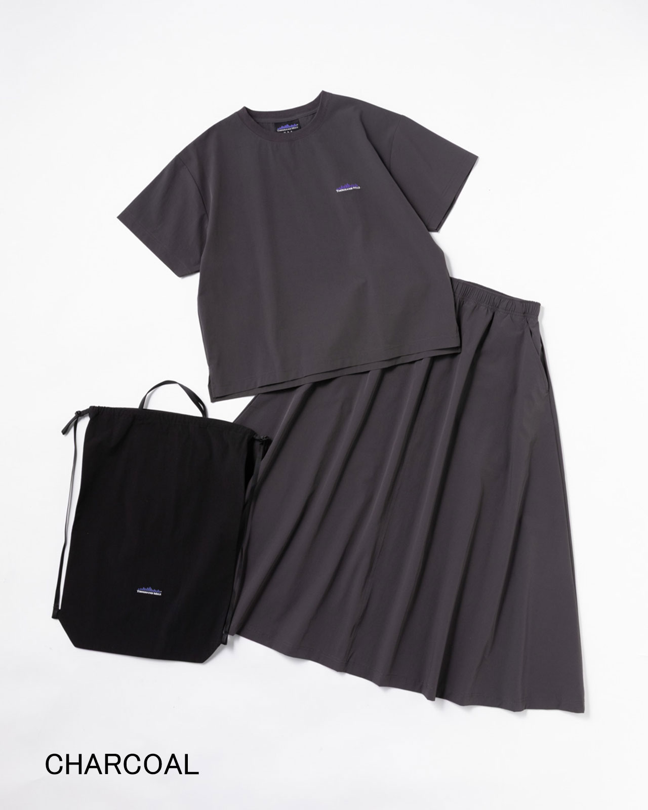 [L's]SHORT SLEEVE T-SHIRT & SKIRT SET NY/PU/ショートスリーブTシャツ＆スカートセット