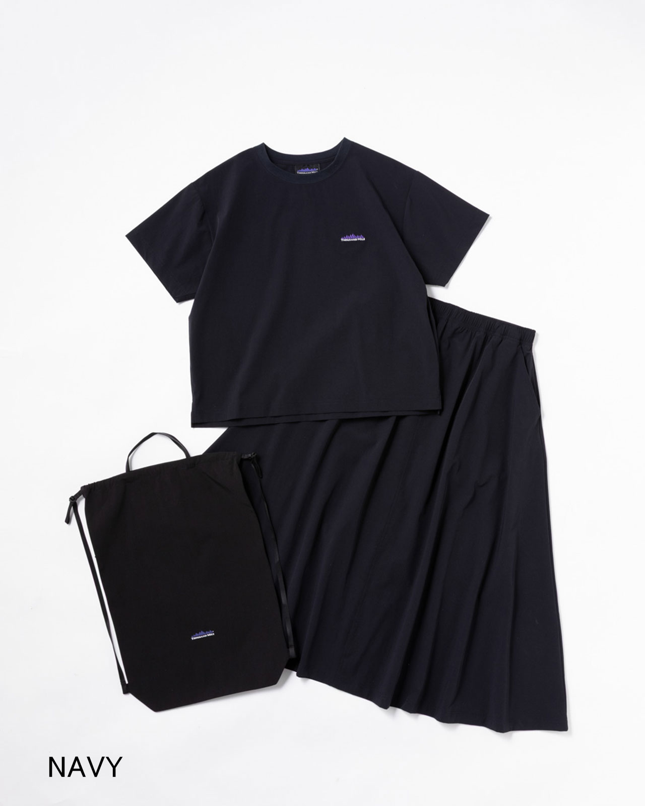 [L's]SHORT SLEEVE T-SHIRT & SKIRT SET NY/PU/ショートスリーブTシャツ＆スカートセット