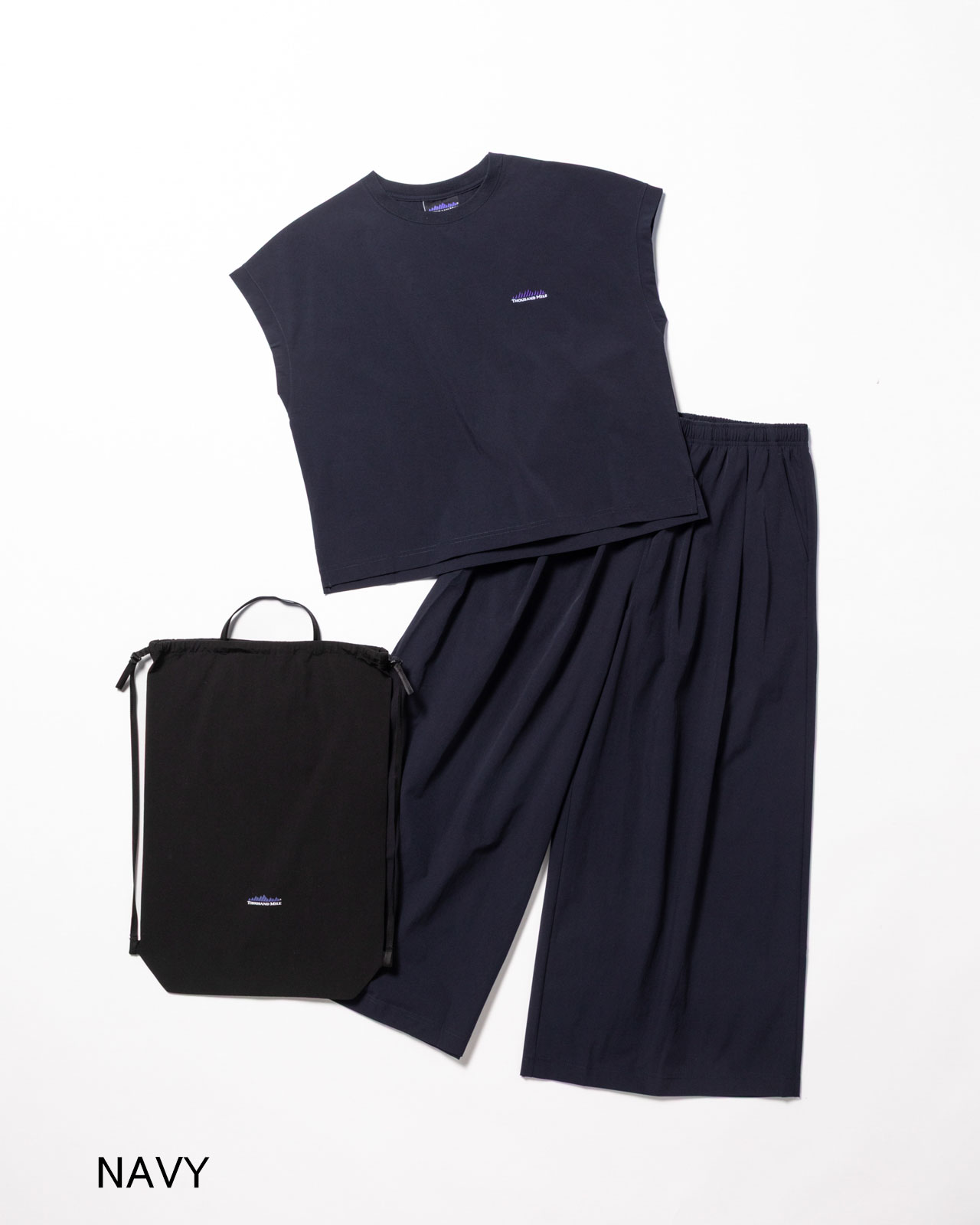 [L's]FRENCH SLEEVE SHIRT & LONG PANTS SET NY/PU/フレンチスリーブシャツ＆ロングパンツセット