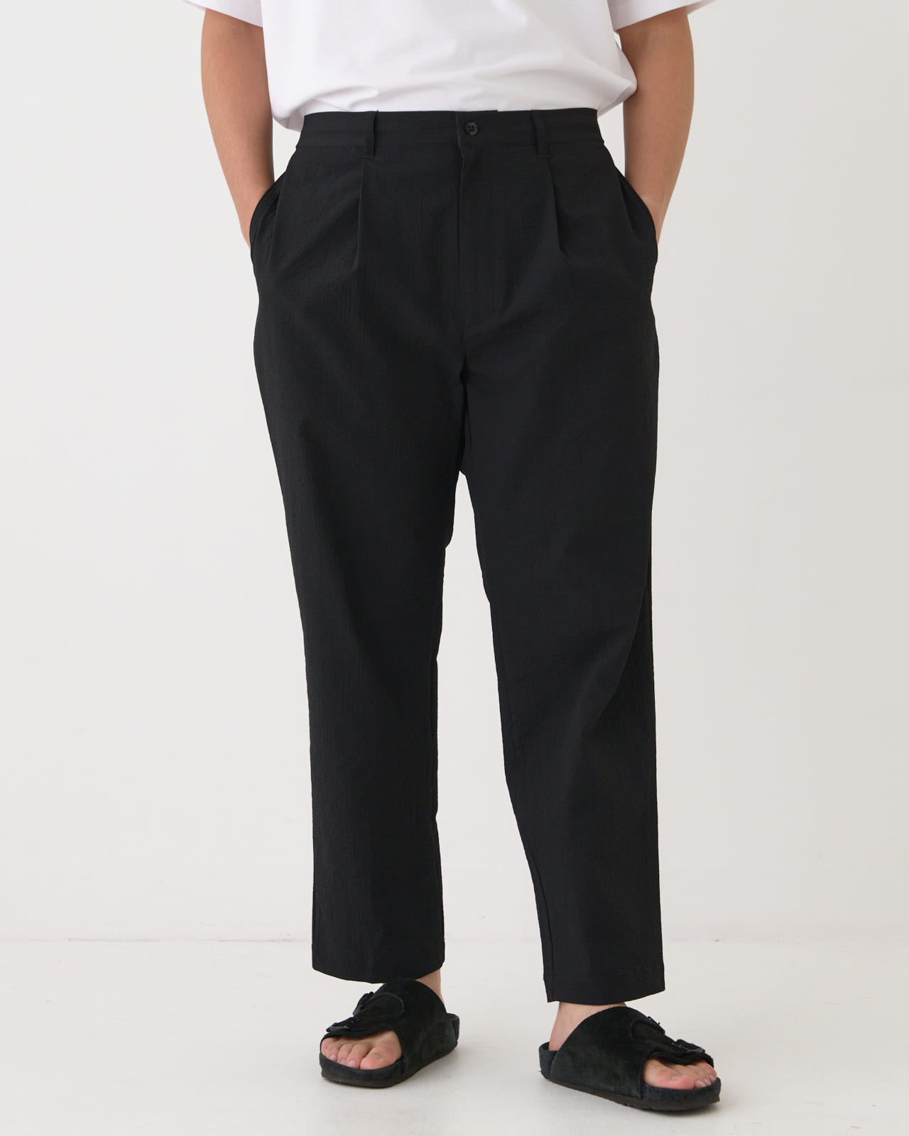 M's】EASY TUCK TROUSERS SEERSUCKER/イージータック トラウザー