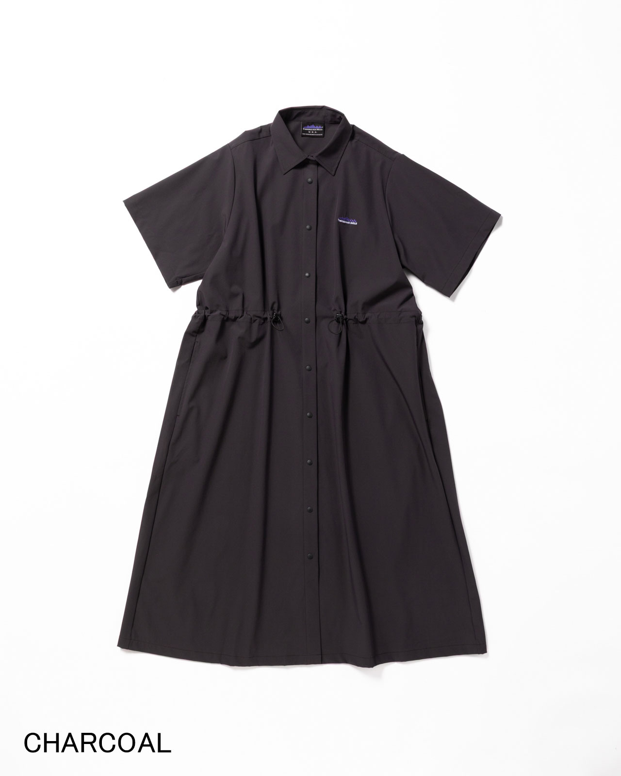 [L's]SHORT SLEEVE SNAP OP NY/PU/ショートスリーブスナップワンピース
