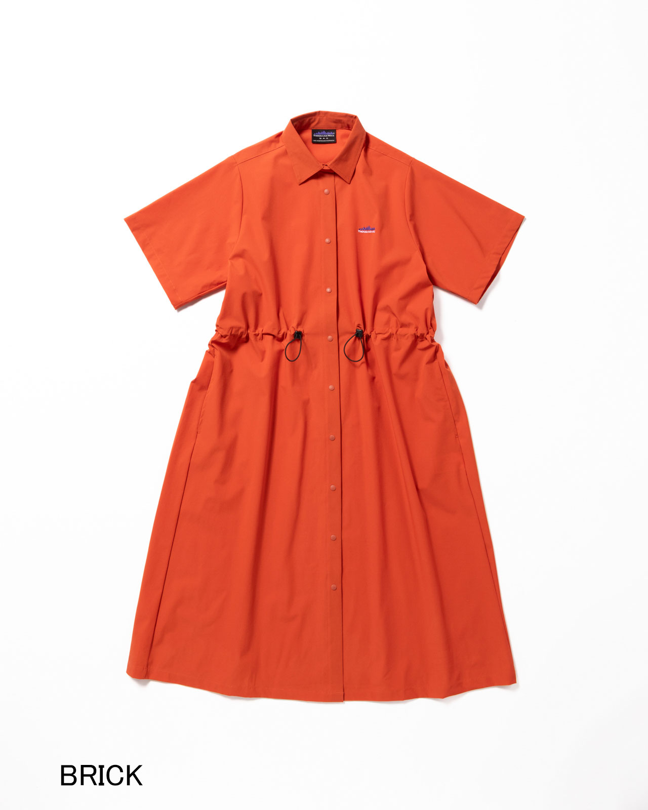 [L's]SHORT SLEEVE SNAP OP NY/PU/ショートスリーブスナップワンピース