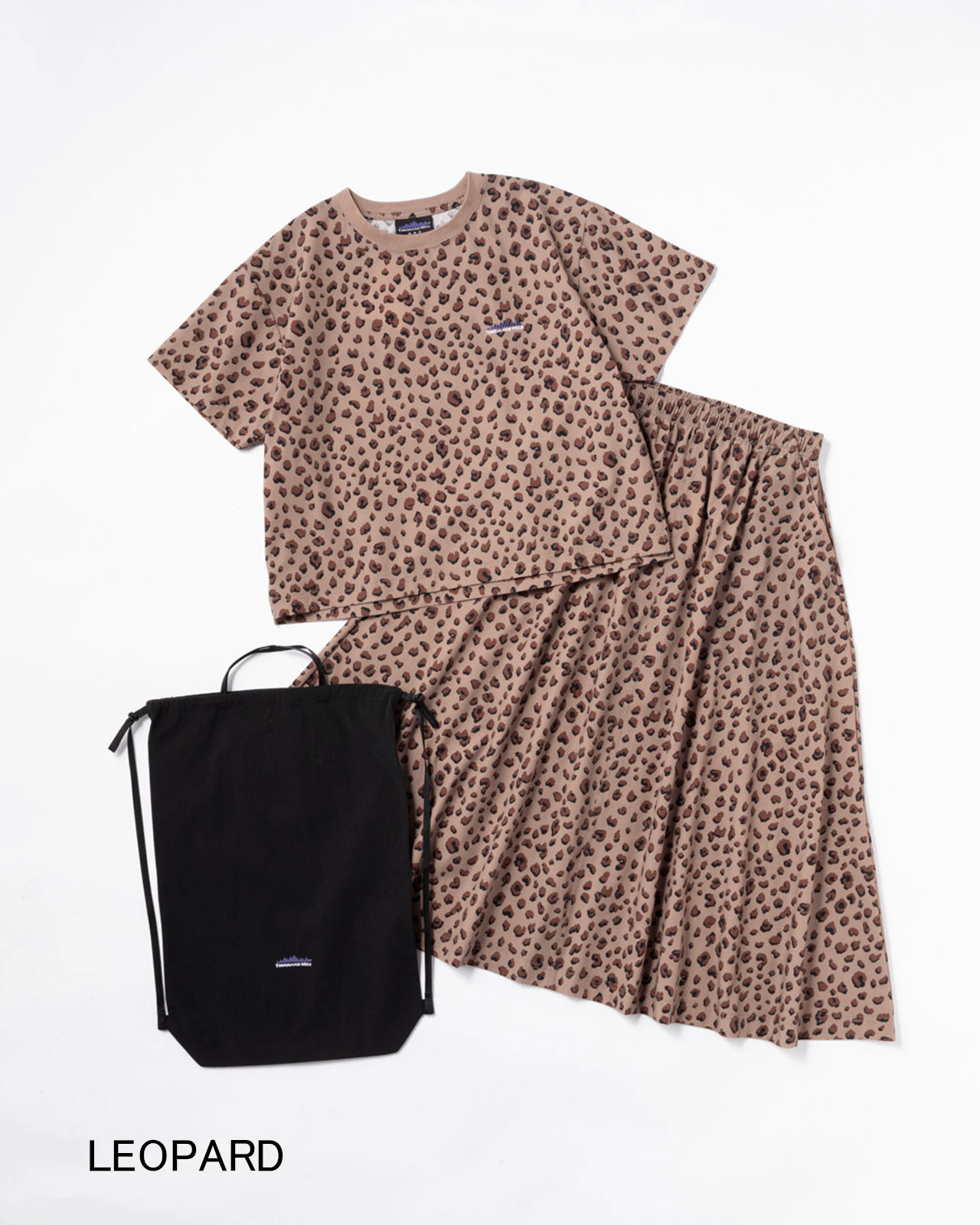 [L's]SHORT SLEEVE T-SHIRT & SKIRT SET NY/PU PRINT/ショートスリーブTシャツ＆スカートセット プリント