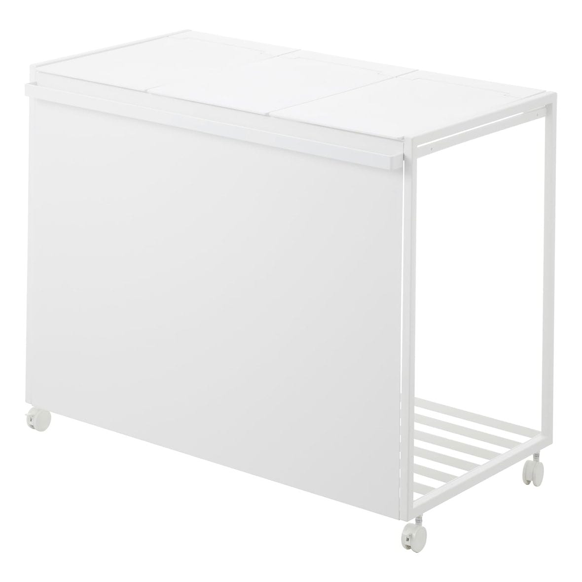 山崎実業株式会社タワー フタツキメカクシDワゴン45L・3ブンベツWH