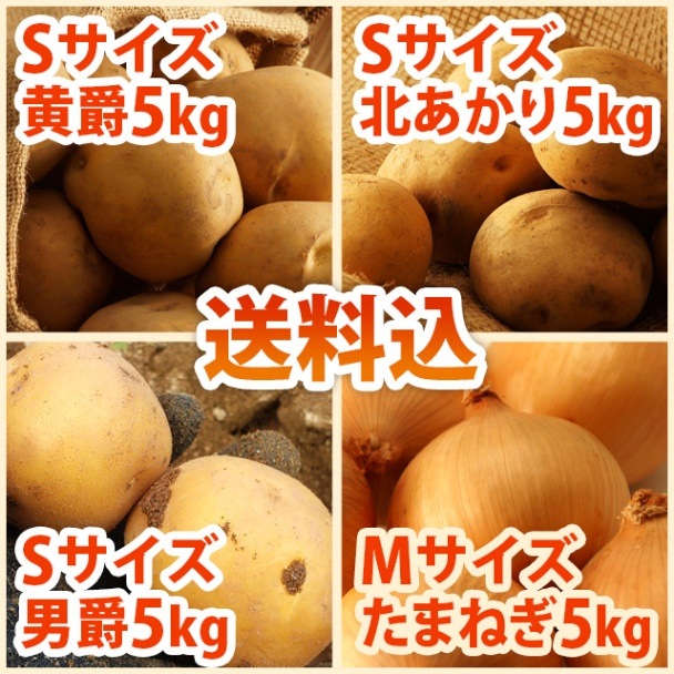小ぶりなじゃがいも全種セット【送料込】