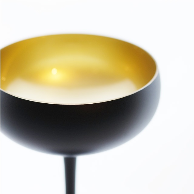 ドイツ製　ソーサー　マットブラック×ゴールド　