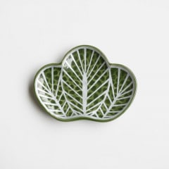 有田焼 錦茶緑銀松葉形 銘々皿 ｜ 四季折々のおしゃれな和食器通販