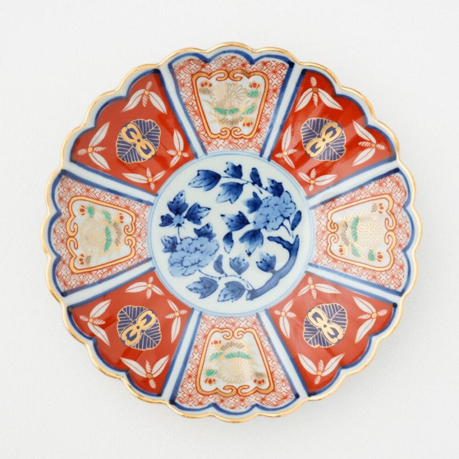 波佐見焼　地紋割菊花紋　取皿