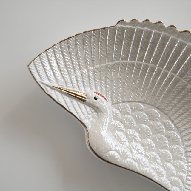 鶴ラスター 向付 ｜ 四季折々のおしゃれな和食器通販サイト FOURGRACE