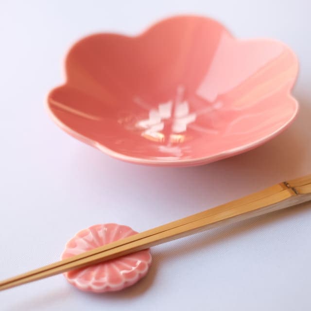 言花　 箸置き 福寿草 赤