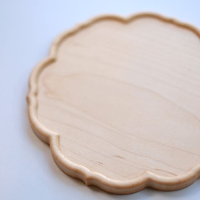 花型トレイ 白木 大 F15 トレー お盆 Four Grace Tableware