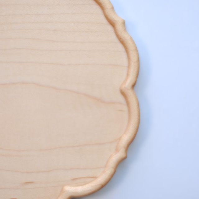 花型トレイ 白木 大 F15 トレー お盆 Four Grace Tableware