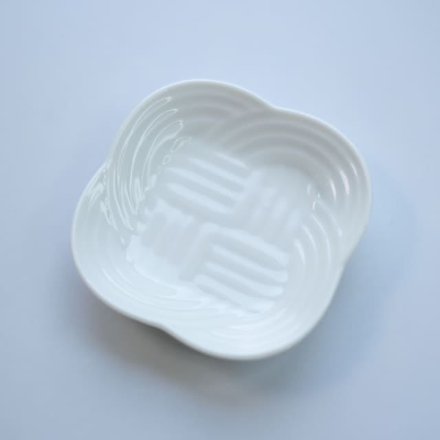 結 9cm 豆皿 白
