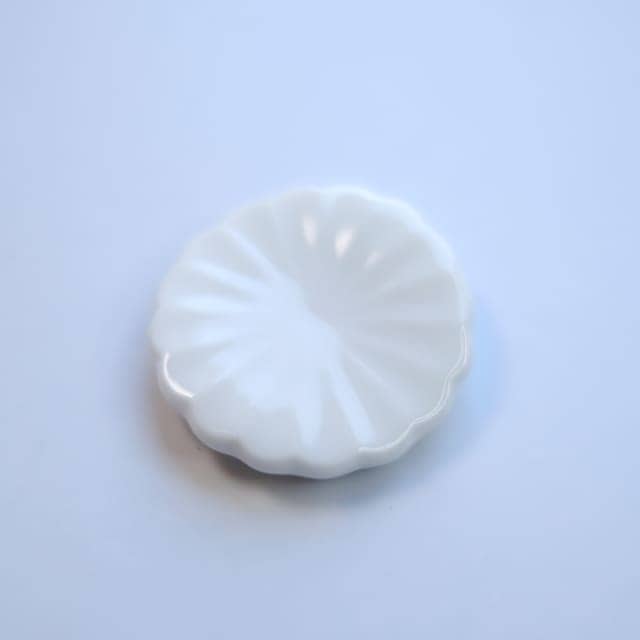 言花　 箸置き 福寿草 白