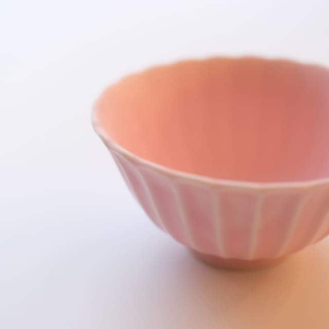 菊型　12.5ｃｍ　ボウル･茶碗　桜色