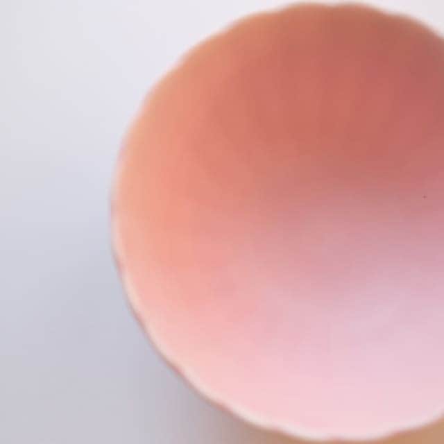菊型　12.5ｃｍ　ボウル･茶碗　桜色