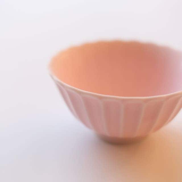 菊型　10.5ｃｍ　ボウル　桜色