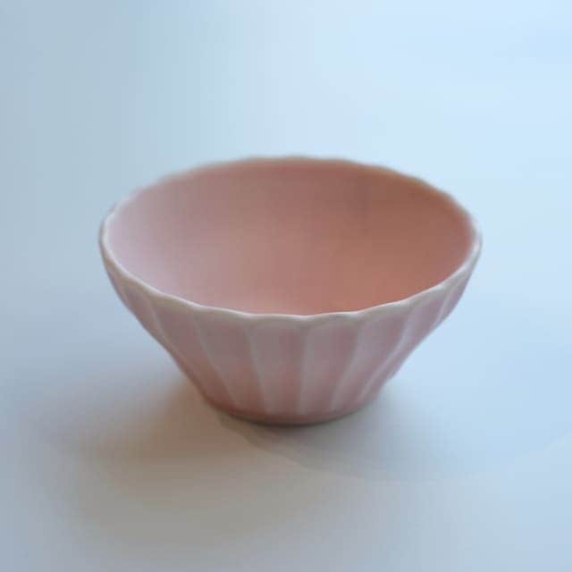 菊型　10ｃｍ　浅ボウル　桜色