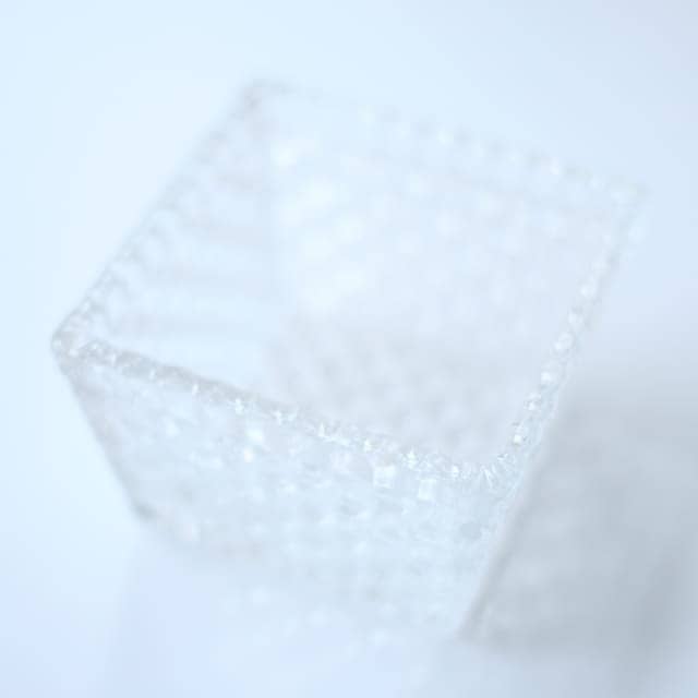 籠目 ガラス角小鉢 CL