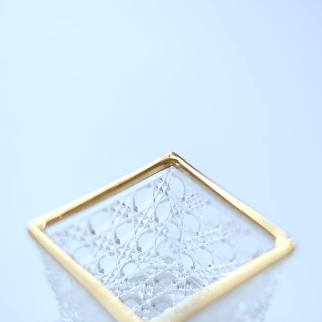 籠目 ガラス角珍味 金付 ｜ 四季折々のおしゃれな和食器通販サイト