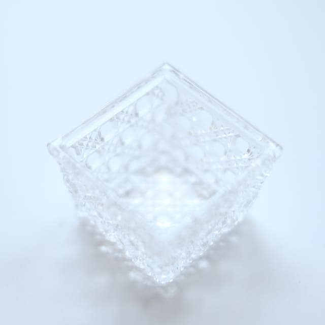 籠目 ガラス角珍味 CL