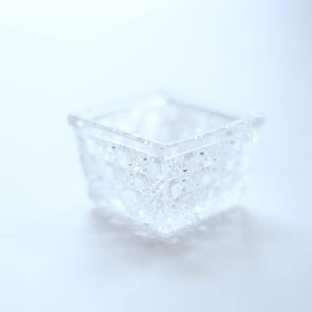 籠目 ガラス角珍味 CL
