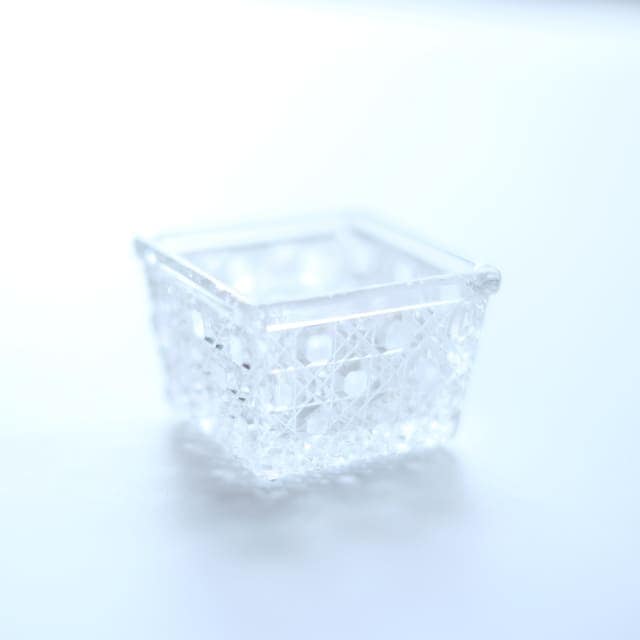 籠目 ガラス角珍味 CL