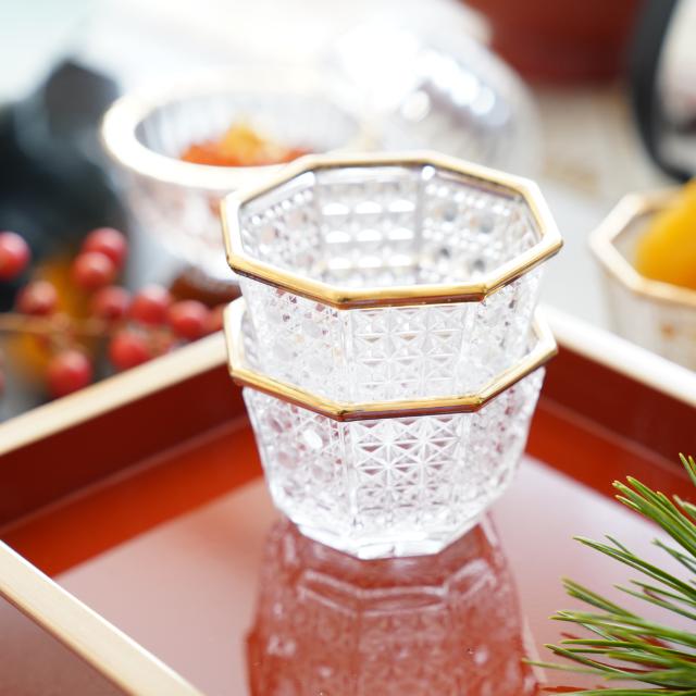 ガラス八角珍味 金付 ｜ 四季折々のおしゃれな和食器通販サイト