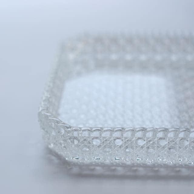 籠目 ガラス八寸皿