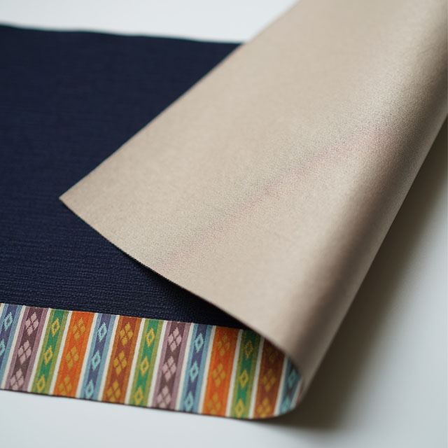 重陽の節句　刺繍　プレイスマット　濃紺　47×21.5ｃｍ