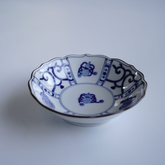 s817 【酒 盃】 九谷焼 利 鯛・海老 ※難有（蓋裏にマジックで文字